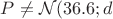 $ P \neq \mathcal{N}(36.6; d}$