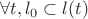 $\forall t, l_0 \subset l(t)$