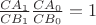 $\frac{CA_1}{CB_1}\frac{CA_0}{CB_0}=1$
