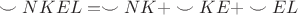 $\smile{NKEL}=\smile{NK}+\smile{KE}+\smile{EL}$