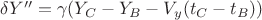 $\delta Y'' = \gamma(Y_C - Y_B - V_y(t_C - t_B))$