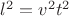 $l^2=v^2t^2$