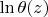 $\ln{\theta(z)}$