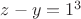 $z-y=1^3$