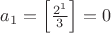 $a_1 = \left[\frac{2^1}3\right]=0$