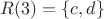 $R(3)=\{c,d\}$