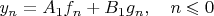 $y_n=A_1f_n+B_1g_n, \quad n\leqslant 0$