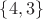 $\left\lbrace 4, 3 \right\rbrace$