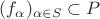 $(f_\alpha)_{\alpha\in S}\subset P$
