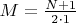 $M=\frac{N + 1}{2\cdot1}$