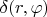 $\delta(r,\varphi)$