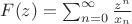 $F(z)=\sum^\infty_{n=0}\frac{z^n}{x_n}$