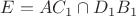 $E = AC_1 \cap D_1B_1$