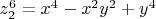 $z_2^6=x^4-x^2y^2+y^4$