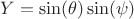 $Y=\sin(\theta)\sin(\psi)$