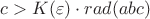 $c>K(\varepsilon) \cdot rad(abc)$