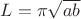 $L = \pi\sqrt{ab}$