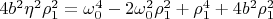 $4b^2\eta^2\rho_1^2=\omega_0^4-2\omega_0^2\rho_1^2+\rho_1^4+4b^2\rho_1^2$