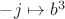 $-j \mapsto b^3$