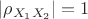 $|\rho_{X_1X_2}|=1$