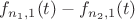 $f_{n_1,1}(t) - f_{n_2,1}(t)$