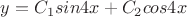 $y=C_1sin4x+C_2cos4x$