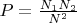 $P=\frac{N_1 N_2}{N^2}$