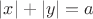 $|x|+|y|=a$