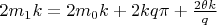 $2m_1k = 2m_0k + 2kq \pi +\frac {2\theta k}{q}$