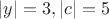 $|y| = 3, |c| = 5$ $|y| = 3, |c| = 5$