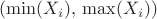 $(\min(X_i),\,\max(X_i))$