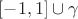 $[-1,1]\cup\gamma$