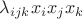 $\lambda_{ijk} x_i x_j x_k$
