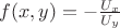 $f(x,y) = - \frac{U_x}{U_y}$