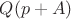 $Q(p+A)$