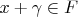 $x+\gamma\in F$