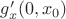 $g'_x(0,x_0)$