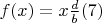$f(x)=x\frac d b \eqno(7)$