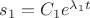$s_1=C_1e^{\lambda_1t}$