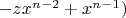 $-zx^{n-2}+x^{n-1})$