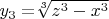 $y_3=$\sqrt[3]{z^3-x^3}$ $
