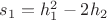 $s_1 = h_1^2-2h_2$