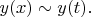 $y(x)\sim y(t).$