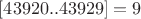 $[43920..43929] = 9$