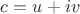 $c=u+iv$