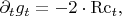 $\partial_t g_t=-2\cdot\mathrm{Rc}_{t},$