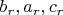 $b_r, a_r, c_r$