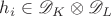 $h_i\in \mathscr D_K\otimes\mathscr D_L$