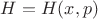 $H=H(x,p)$
