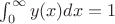 $\intop_{0}^{\infty}y(x)dx=1$